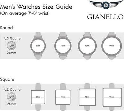 Gianello Men's 42mm World Timer Strap Watch GNL7775 - Rose Gold