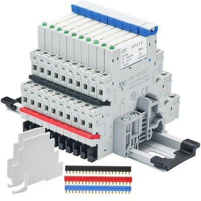UL Listed 10Pcs Miniature Electromagnetic Relay 24V Coil DC/AC; Signal for PLC