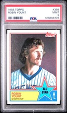 1983 TOPPS #389 ROBIN YOUNT PSA 9