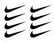 Set Of 8 Swoosh Iron On Nike Heat Transfer Vinyl Logo Htv