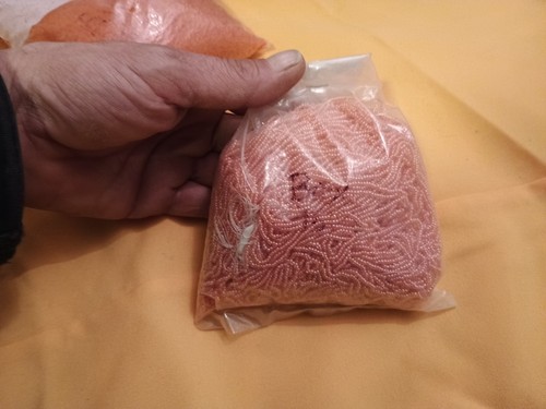 Vintage Glass Czech Japan Seed Beads shades of Orange Pink Hanks 10/0-12/0 Lot - Picture 6 of 21