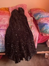 Glittery Sequin Long Dress Sleeveless Size Medium