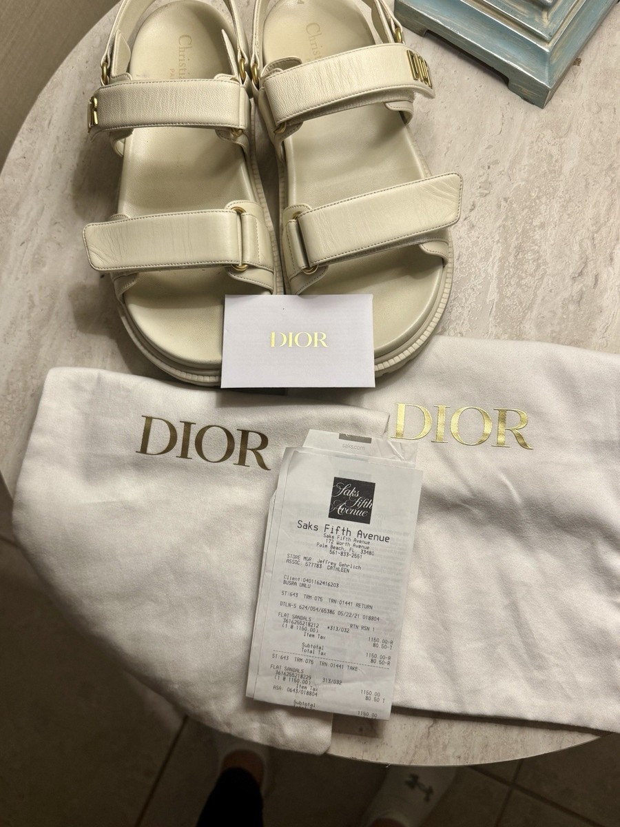 Dior Dioract Sandal Off White Color Size 37,5 Excellent Cond. With