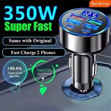 350W USB Car Charger PD QC3.0 Type C Adapter Fast Charging for iPhone Samsung