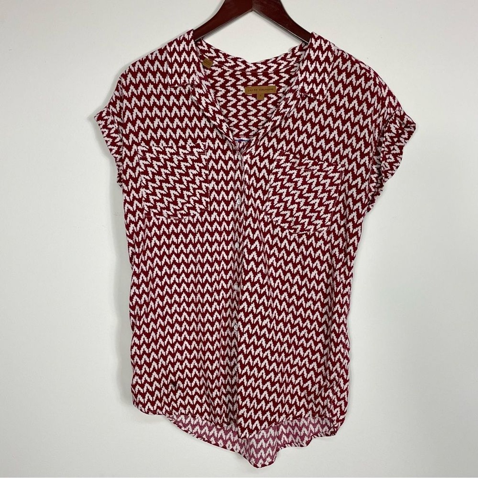 Jachs Girlfriend Button Down Patterned Tencel Blo… - image 8