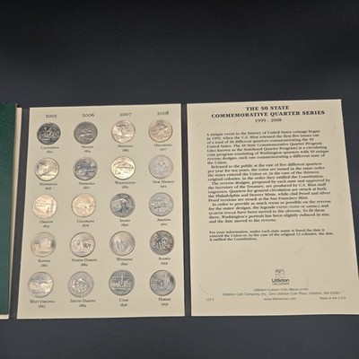 Fifty States Commemorative Coins 額装 50 Fifty State US Commemorative Quarters Set 1999-2008 Complete