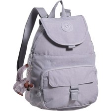 Mochila KIPLING Queenie DURADERA 10x14x6 GRIS Peluche Gorila $104 NUEVA