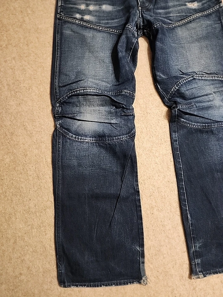 Jeans G Star Raw De Colección 5620 3D Sueltos Para Hombre Destruidos Doble Rodilla Talla 32x32 Foto 2 de 4