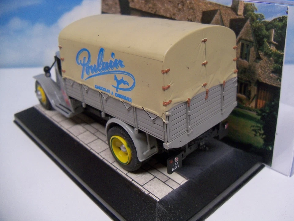 DIORAMA STYLE ROUTE BLEUE CITROËN TYPE 23 CHOCOLAT POULAIN boite vitrine 1/43 - Photo 3/3