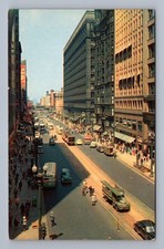 Vintage Illinois Postcard CHICAGO State Street Washington 1950s