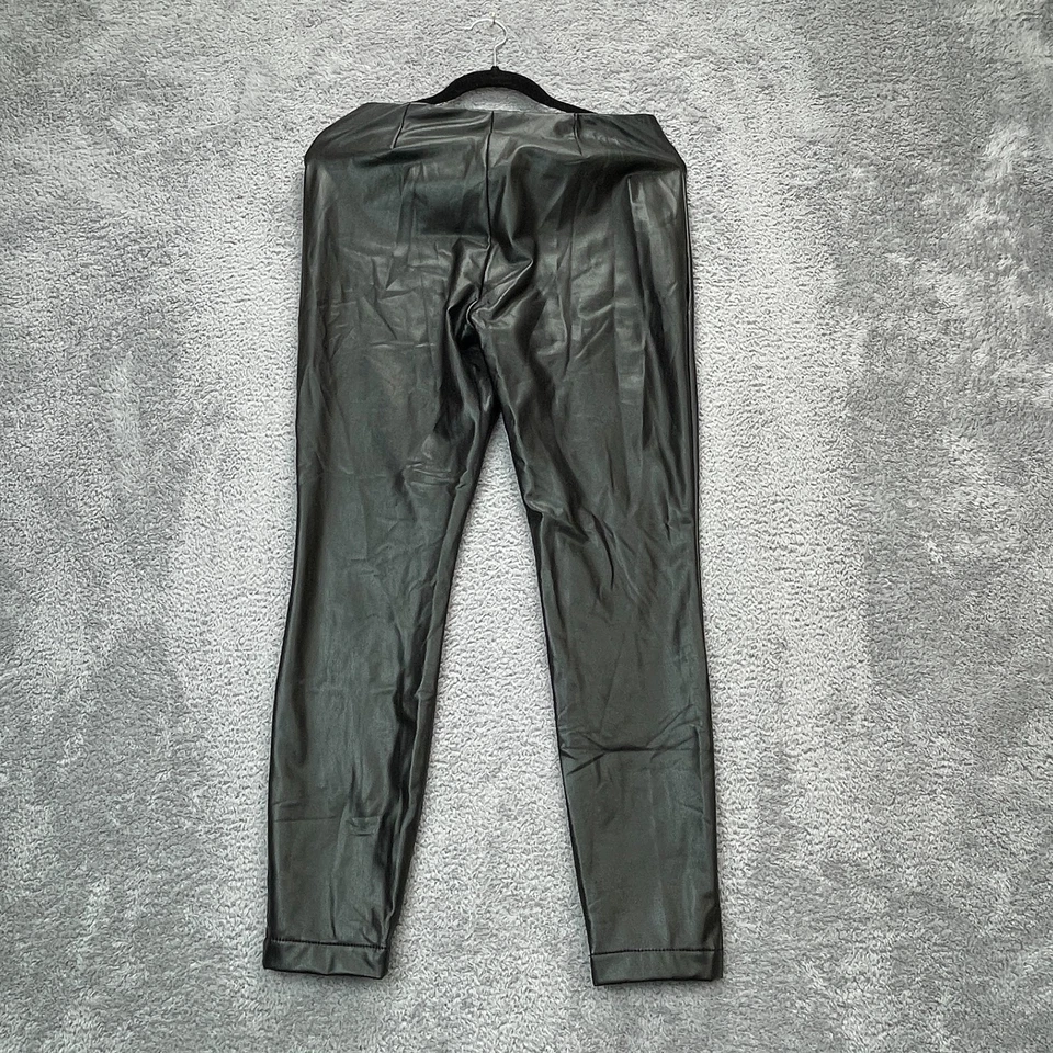 Pantalones Banana Republic para mujer pequeños negros pierna ajustada elásticos imitación cuero legging Foto 2 de 4