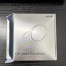Q8 Quiet Silicone Earplugs -45dB Noise Reduction w/ Case, XS/S/M/L Purple