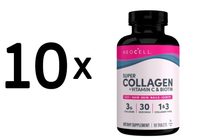 10 X Neocell Super Collagen + Vitamin C & Biotin - 90 Tablets (155,54 Eur/Kg)