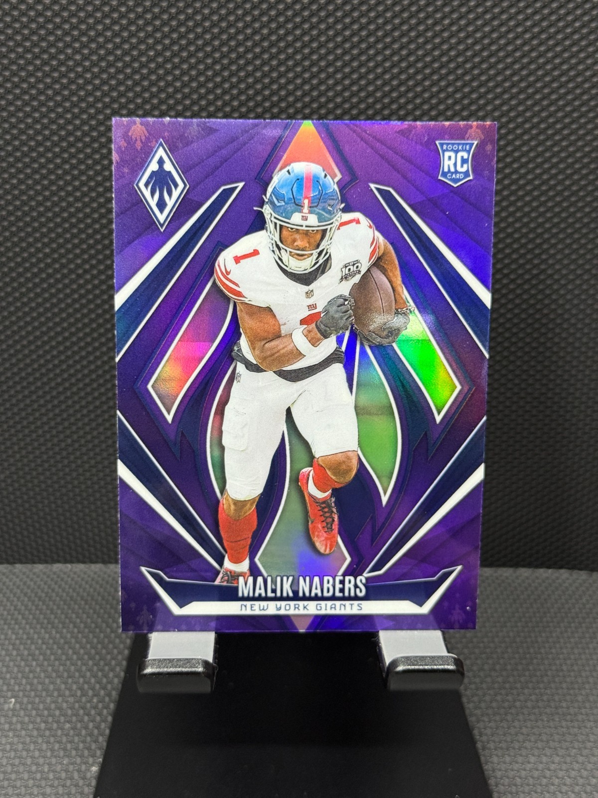 2024 Panini Phoenix Malik Nabers Purple RC #221 New York Giants