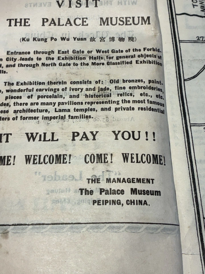 Guide to Peking 1931 Published By “The Leader” With Map PB Very Rare - Image 4 of 4