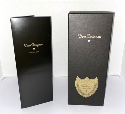Empty Dom Perignon Brut Vintage 2008 Champagne Box and Insert (No Bottle)