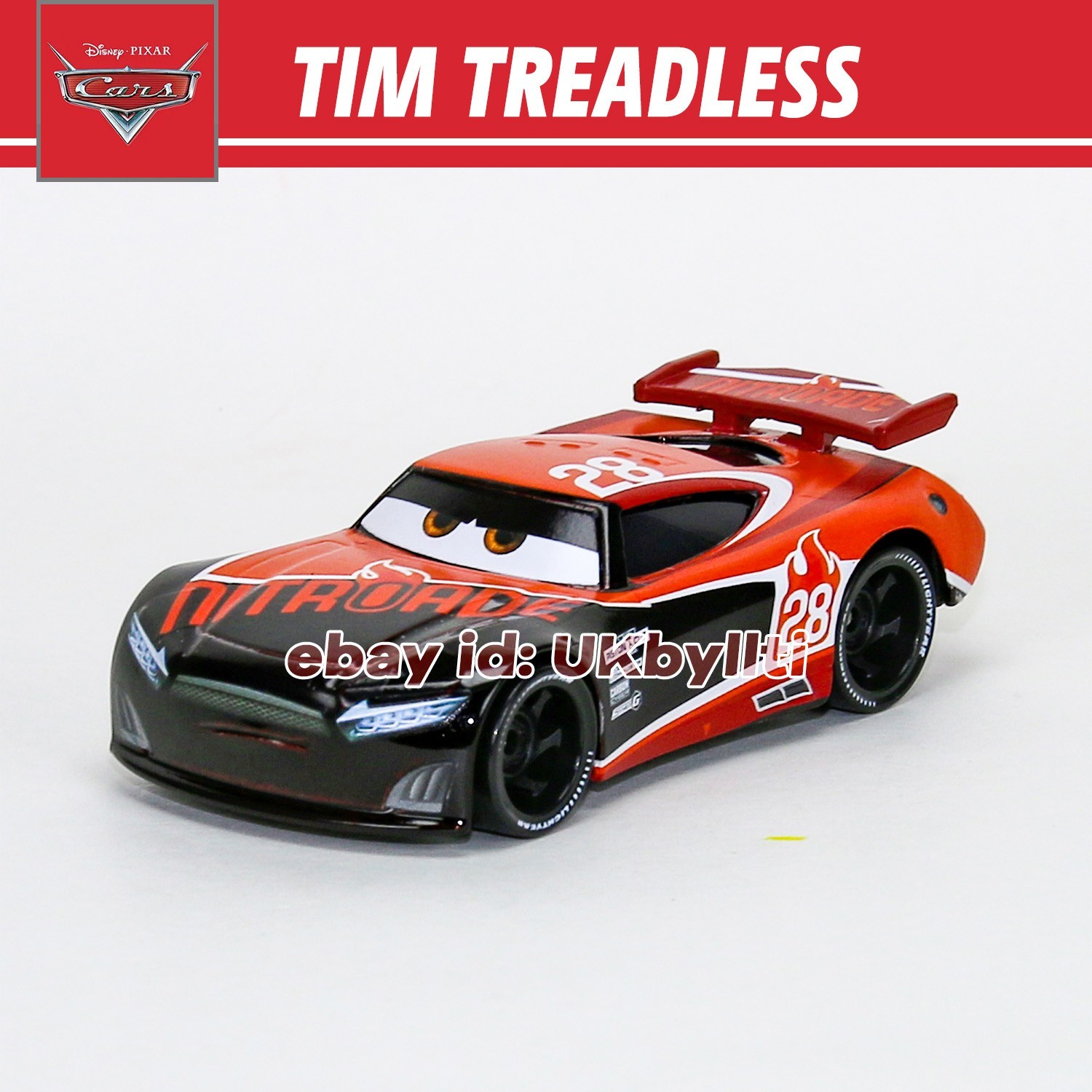 Disney Pixar cars 3 Movie Doubles TIM TREADLESS 1:55 Diecast Car Toy Gift