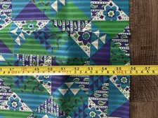 Vintage Wamsutta Mills Fabric Groovy Geometric MCM Retro Mod Print 56”x45”