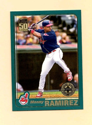  2001 Topps Home Team Advantage (Gold Stamp)#90 Manny Ramirez Cleveland Indians