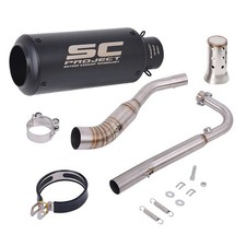 For Kawasaki Z125 Pro 2017-2025 Exhaust System Header Pipe Black Muffler Escape