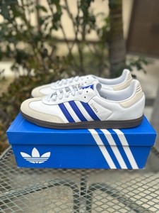 Tenis casuales adidas Samba OG Blanco Nube Azul Lucido JR0909 Hombre NUEVOS