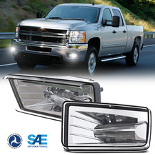 Fog Lights W Led Bulbs Bumper Lamps For 2007-2015 Chevy Silverado 1500 2500