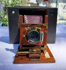 No. 4 Cartridge Kodak Camera Red Leather Bellows with original carrying case