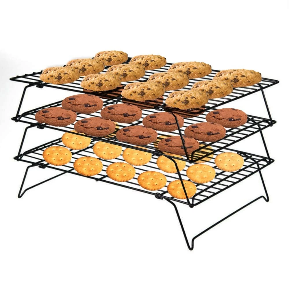 3 Tier Cooling Rack, Foldable Non-Stick Stainless Steel Wire Cake Rack for Pi...
Opens in a new wind