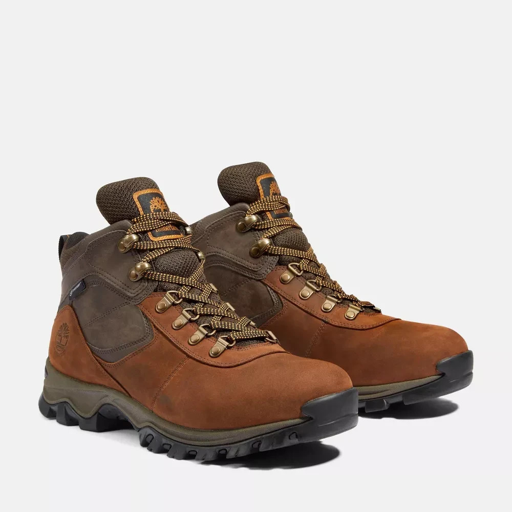 Timberland Mens Mt. Maddsen Waterproof Mid Hiking Boot Dk Brown