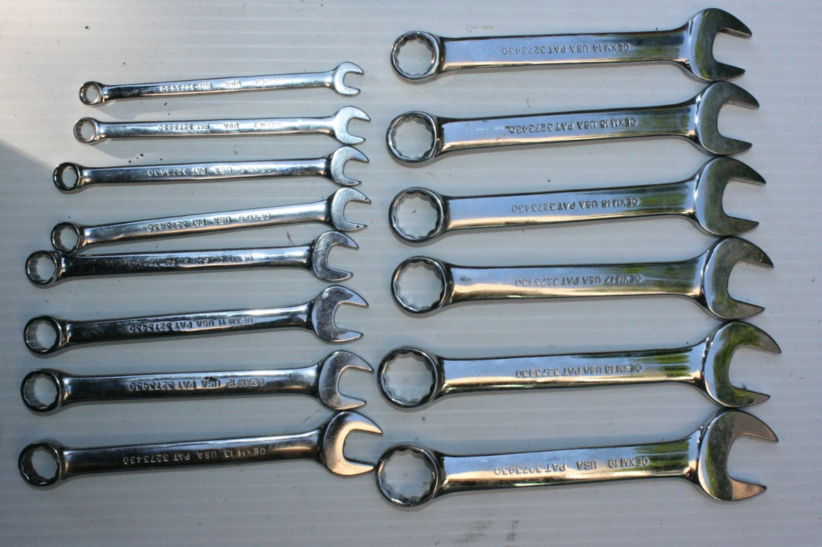 SNAP ON TOOLS METRIC SHORT COMBINATION 12 POINT WRENCH SET 19 6MM