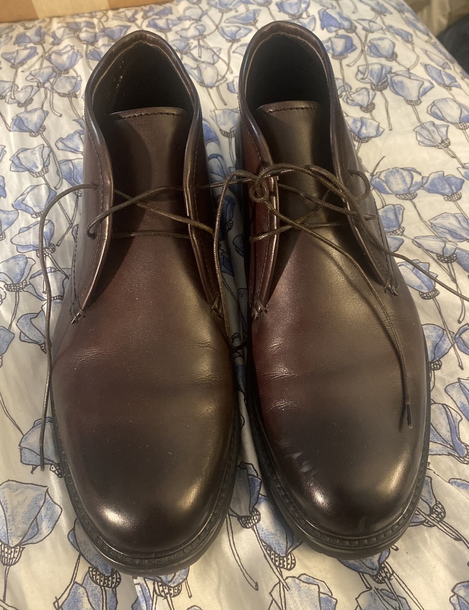 Ermenegildo Zegna ゼニア チャッカブーツ US9 Ermenegildo Zegna Brown Leather Chukka Boots Sz 9 US Italy A2644X
