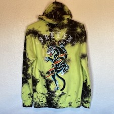 Sullen Art Collective Rip Panther Hoodie Pullover Men Size Large Tie-Dyed NWT
