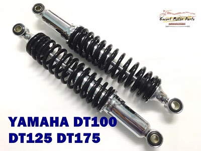 Eddie Moto Chrome Rear Shock Set – 320mm, Fits Yamaha DT100 DT125 DT175