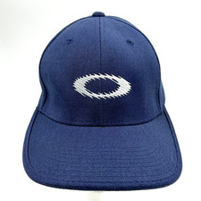 Vintage Y2K Oakley Software Blue Navy Baseball Hat Cap Icon Sz S/M