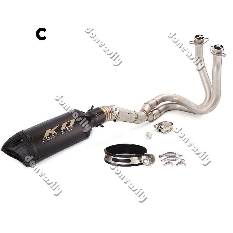 Silenciador tubo medio delantero completo 2" para Kawasaki Ninja 650 Z650 2012-2023 Foto 4 de 4