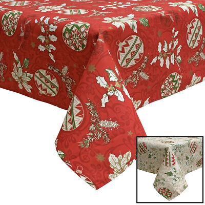 Panama Weihnachtstischdecke bedruckt Preziosa Home 12-Sitzer Weihnachten Tanne 6444