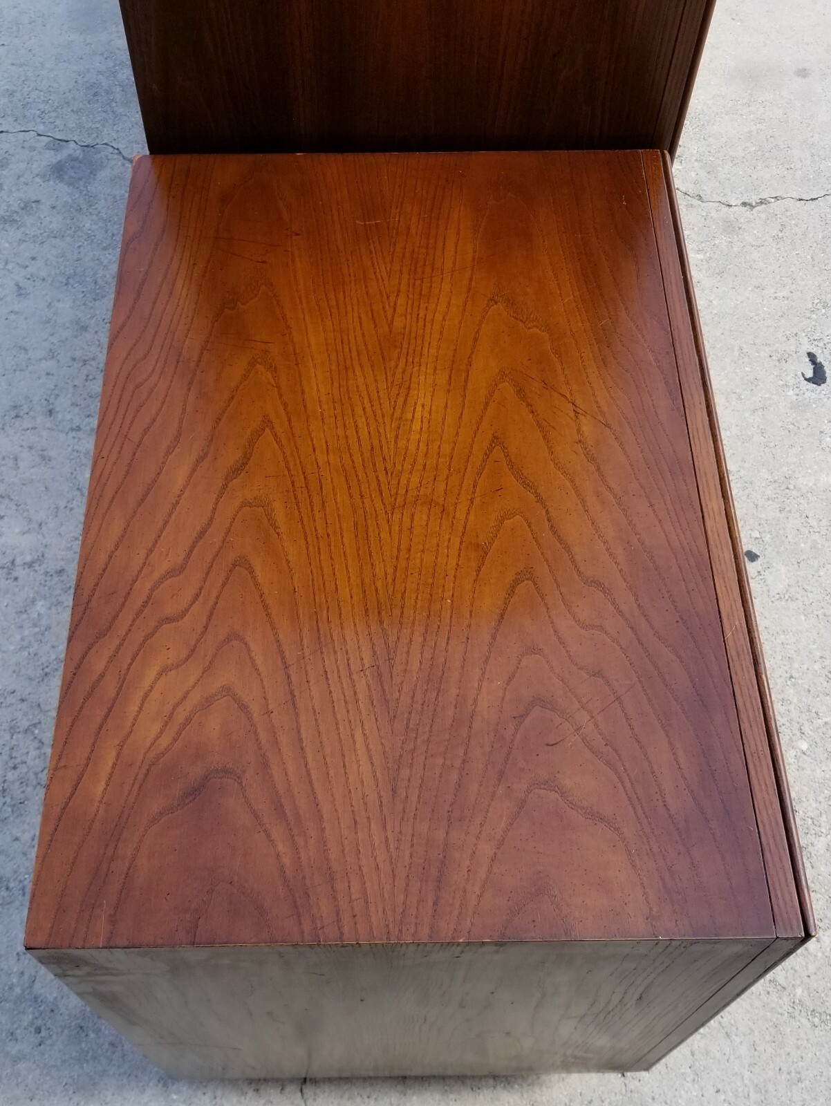 (2) Vintage WHITE FINE FURNITURE COMPANY Campaign Style Walnut