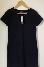 NWT Talbots Womens Black Dress, Sz S/P, SS, Zip On Shoulder Accent MSRP 79.