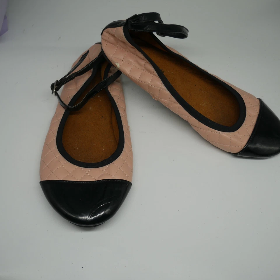 Zapatos de ballet Eddie Mark niños negro rosa niñas talla 4 Foto 2 de 4