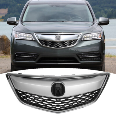 Fits 2014 2015 2016 Acura MDX Front Bumper Grille Grill w/Chrome