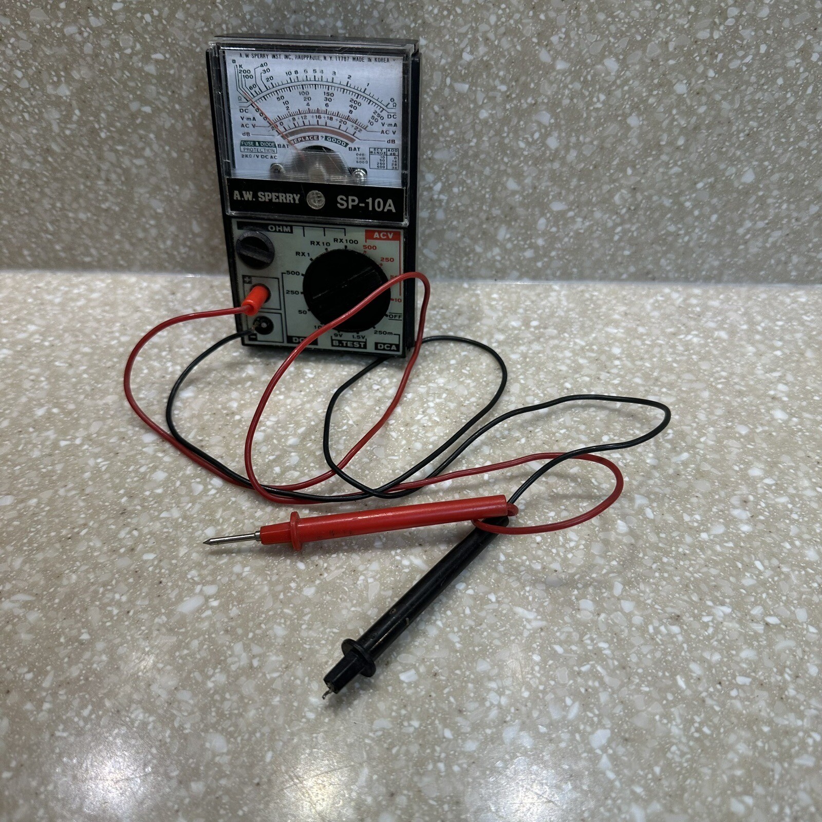 Vintage A. W. Sperry Instruments Model Volt Ohm Meter Multi Tester SP