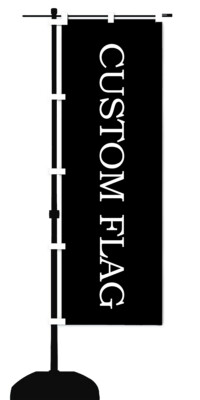 Nobori Flag-Custom Nobori Banner 70x23inch (180x60cm)-Double side
