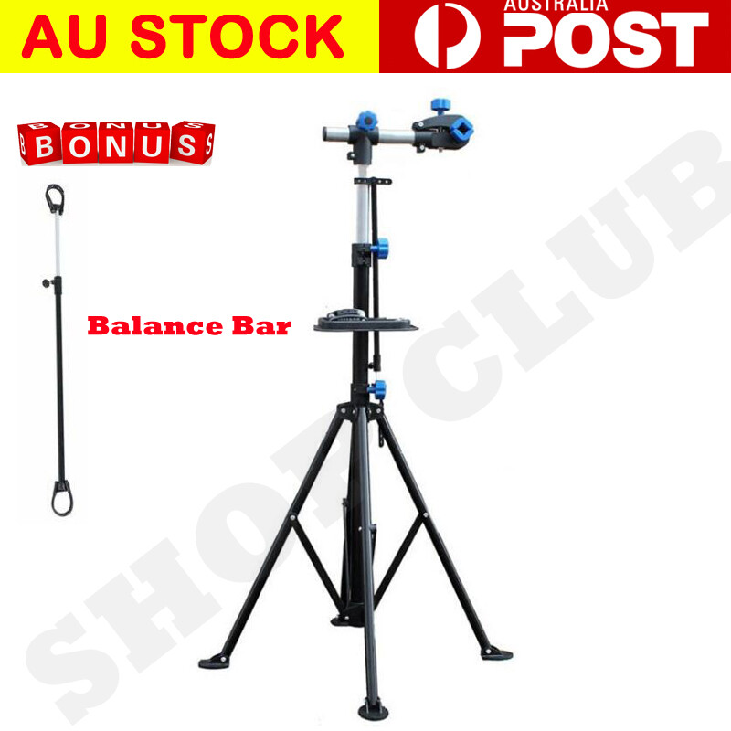 Bike Repair Stand Work Rack With Tool Tray For Home Mechanic Bicycle