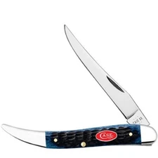 CASE XX KNIFE - MEDIUM TEXAS TOOTHPICK - BLUE JIG BONE HANDLES  #6892 - 4 1/4"