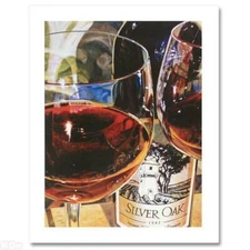 Lona "Silver Oak" Ltd Ed S/N Wine Lithograph