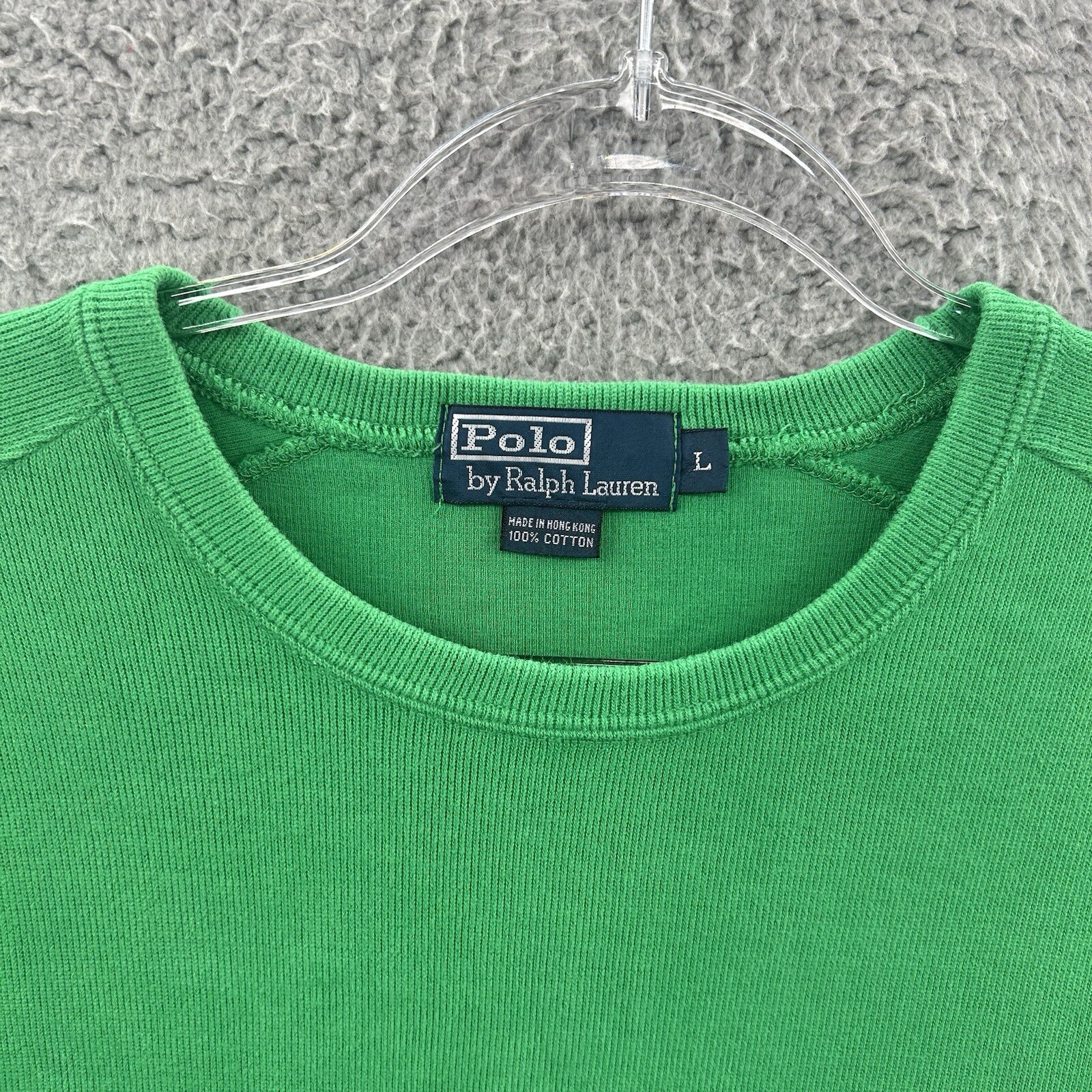 Ralph Lauren Polo Maglione Uomo Grande Verde Blu Giallo Pony Colorblock Felpa