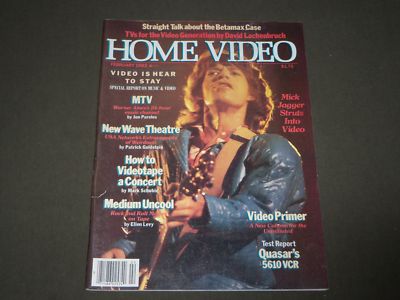 1982 FEBRUARY HOME VIDEO MAGAZINE - MICK JAGGER COVER - CW 594