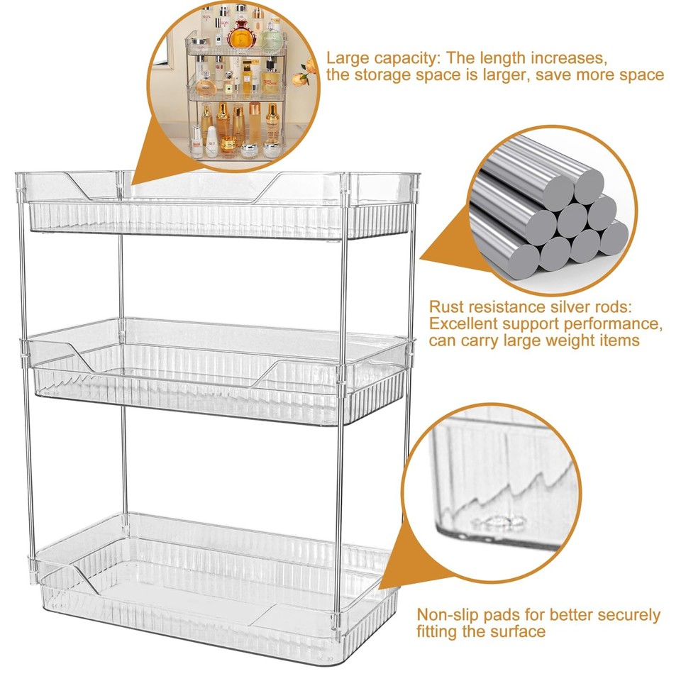 Bathroom Counter Organizer Countertop Storage, Perfume Organizer Makeup