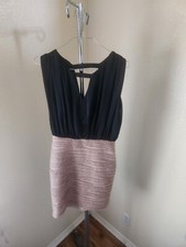 Esley Pullover Midi Dress Black and Tan