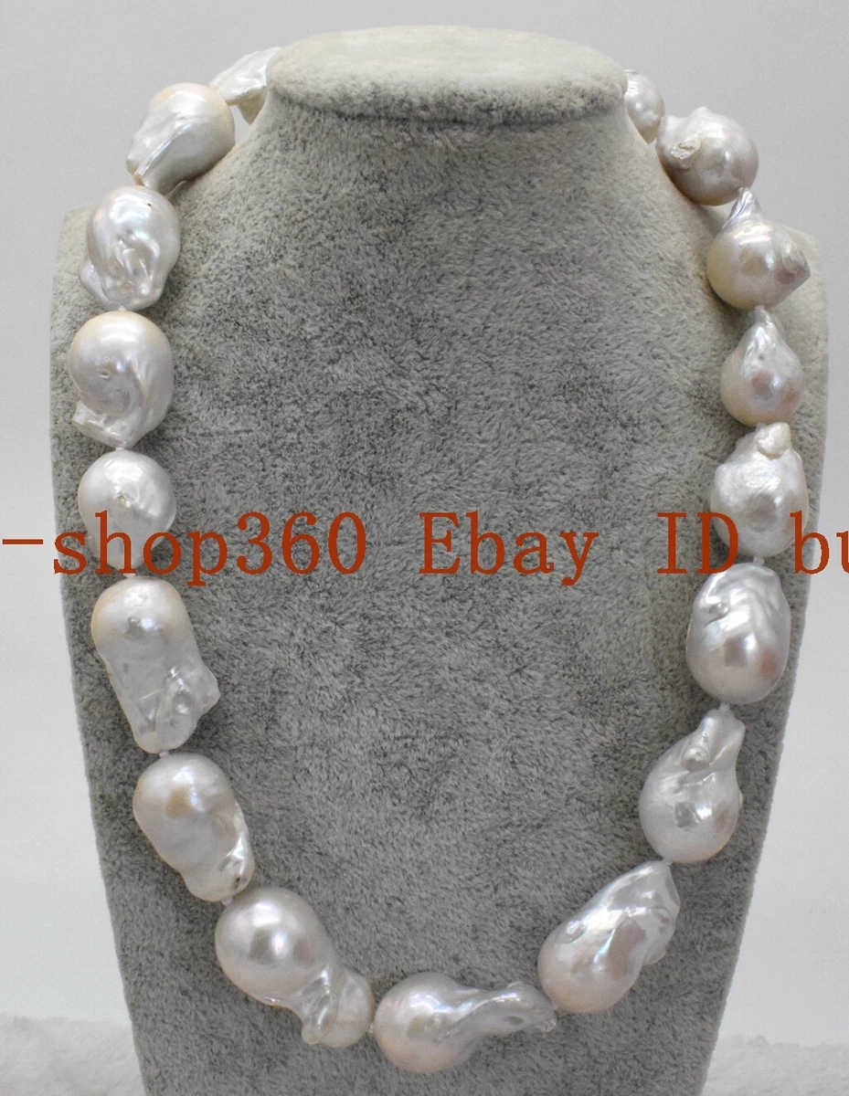 Large baroque pearl necklace ebay discount
